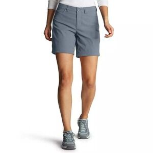 Eddie Bauer Women's Travex Shorts Bermuda 14 Gray Outdoor Nylon Hiking Camping
